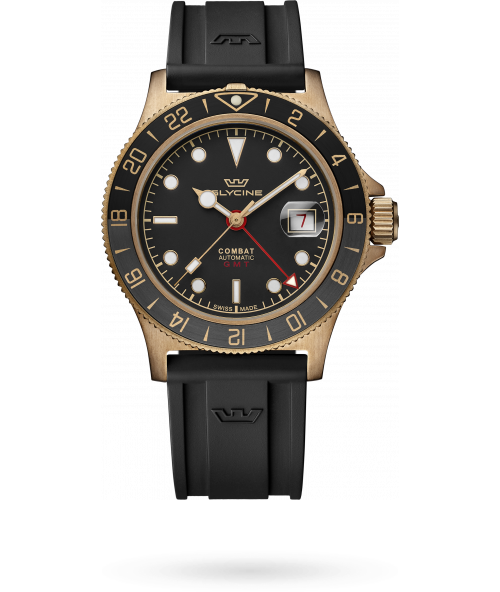 Glycine combat sub rubber strap sale